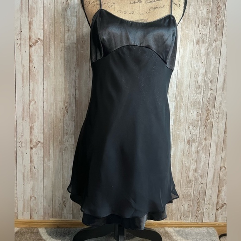 Morgan Taylor Black Sparkly Slip Nighty